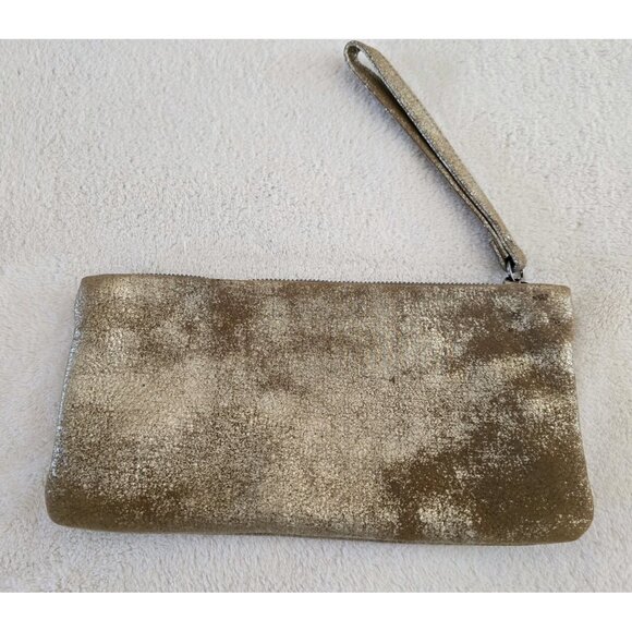 Rough and Tumble Cash Pack Wristlet Bag Leather Distressed Silver - Picture 6 of 7